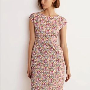 NWT BODEN FLORRIE JERSEY DRESS IN MULTI BLOOM GARDEN WOMENS 10